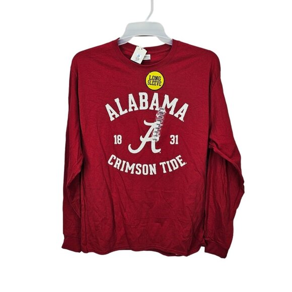 Hanes Men Red Large Long Sleeve Alabama Crimson Tide Shirt - Picture 1 of 7
